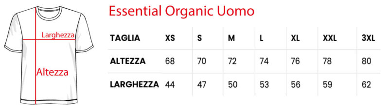 misure essential uomo